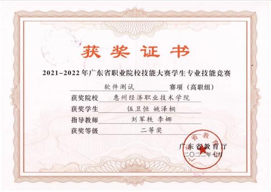 2022软件测试二等奖