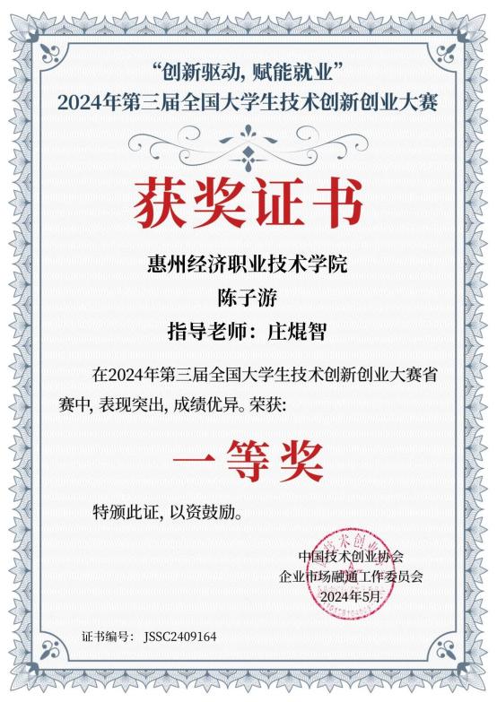 2024创新创业省一等奖